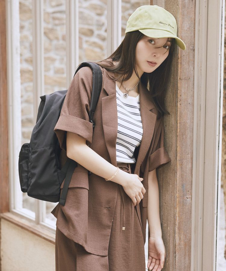 earth music&ecology「【セットアップ対応】リネンライクダブルジャケット」|テーラードジャケット|