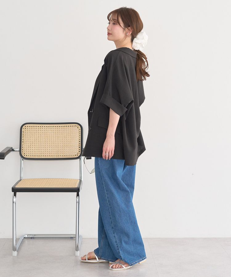 earth music&ecology「【セットアップ対応】リネンライクダブルジャケット」|テーラードジャケット|