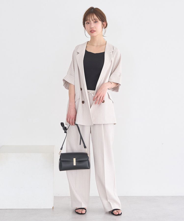 earth music&ecology「【セットアップ対応】リネンライクダブルジャケット」|テーラードジャケット|