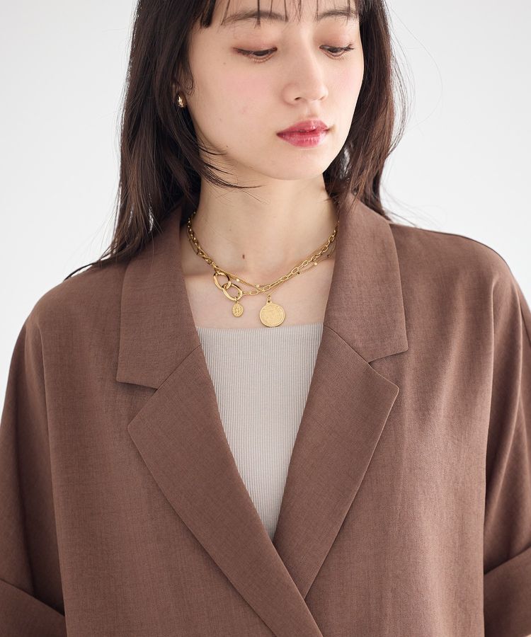 earth music&ecology「【セットアップ対応】リネンライクダブルジャケット」|テーラードジャケット|