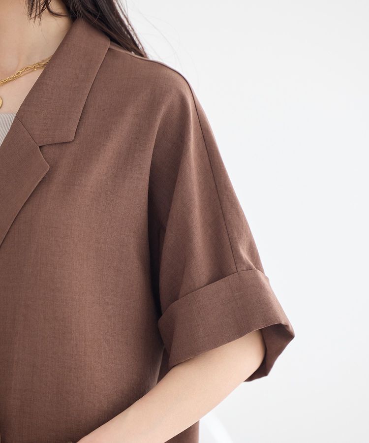 earth music&ecology「【セットアップ対応】リネンライクダブルジャケット」|テーラードジャケット|