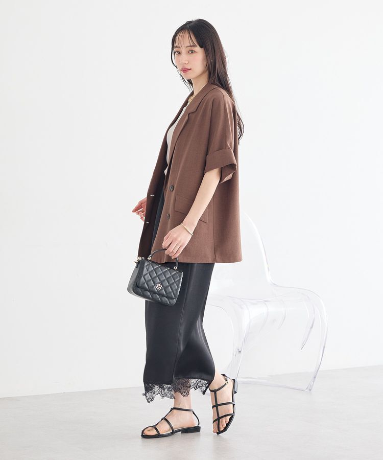 earth music&ecology「【セットアップ対応】リネンライクダブルジャケット」|テーラードジャケット|