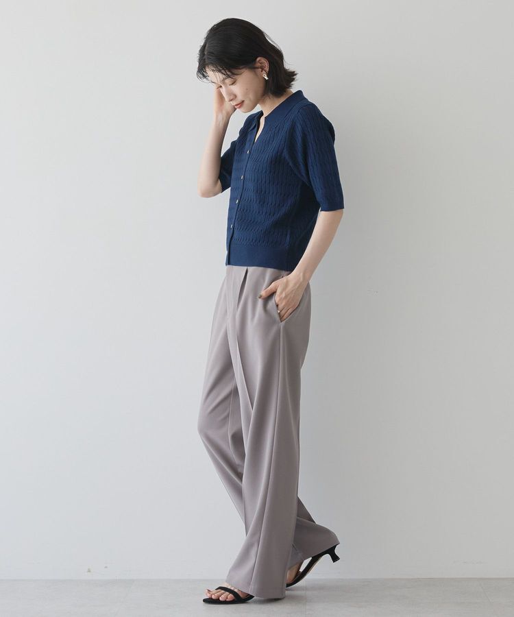 AMERICAN HOLIC「【2WAY】金ボタン衿付きケーブルプルオーバー」|ニット・セーター|