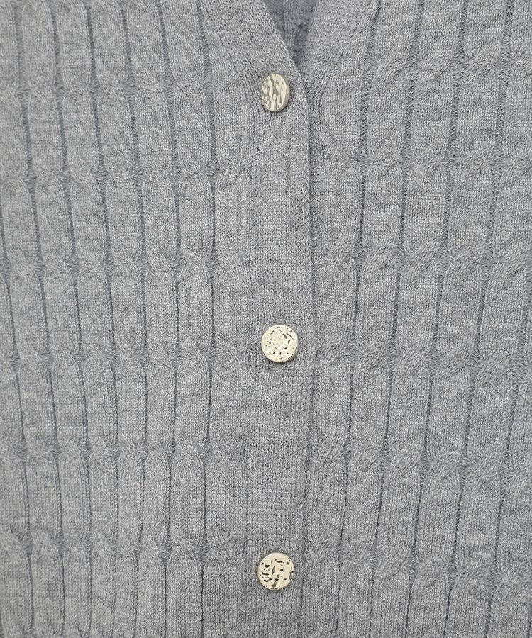 AMERICAN HOLIC「【2WAY】金ボタン衿付きケーブルプルオーバー」|ニット・セーター|