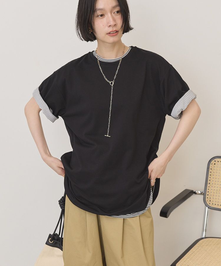 AMERICAN HOLIC「裾ラウンドTシャツ」|Tシャツ・カットソー|