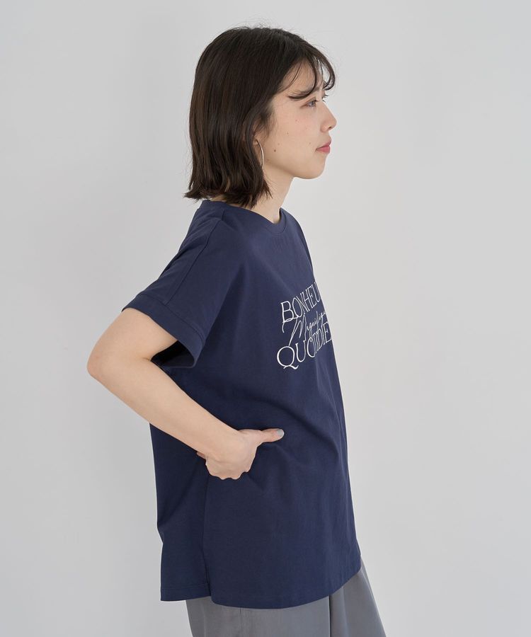 Green Parks「フレンチスリーブ筆記体ロゴチュニック」|チュニック|