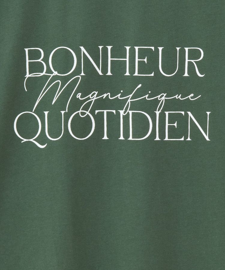 Green Parks「フレンチスリーブ筆記体ロゴチュニック」|チュニック|