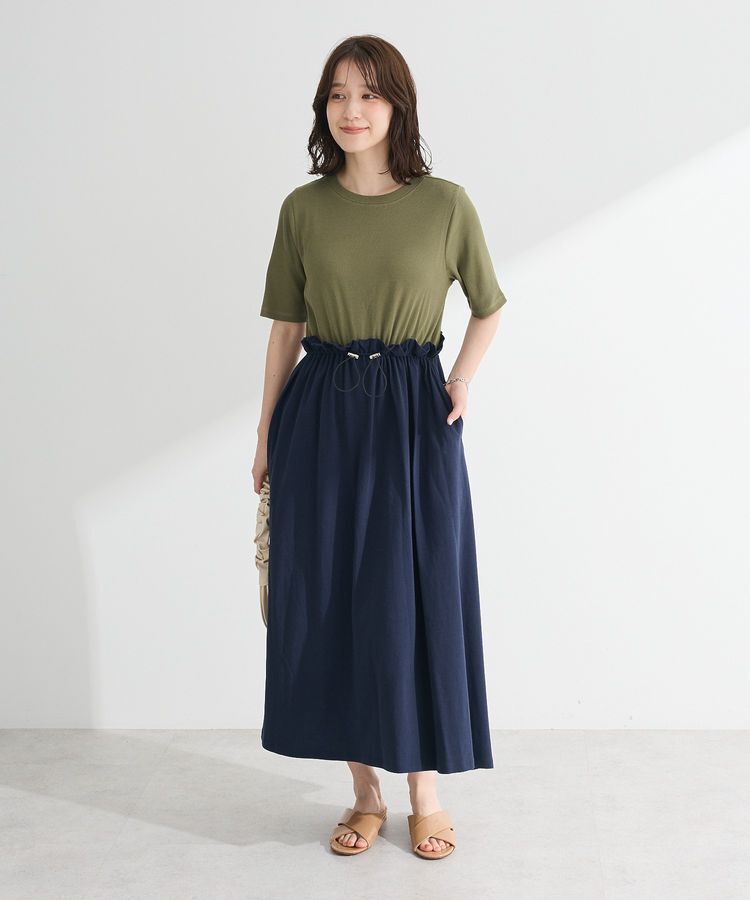 Green Parks「・SUGAR SPOON半袖リブドッキングワンピ」|ワンピース|