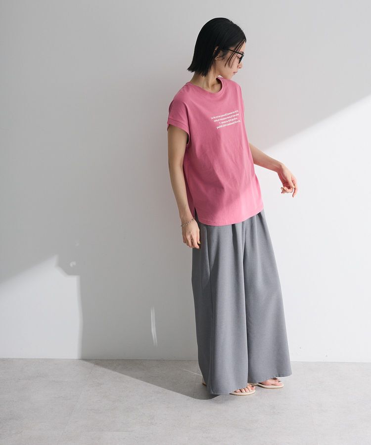 Green Parks「麻調ウエストギャザーフレアワイドパンツ」|その他|