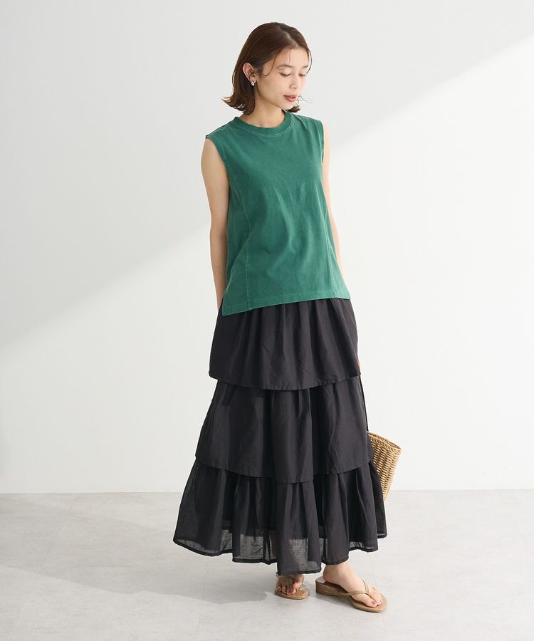 Green Parks「・DOUBLE FLAGS ピグメント切替ノースリTEE」|Tシャツ・カットソー|