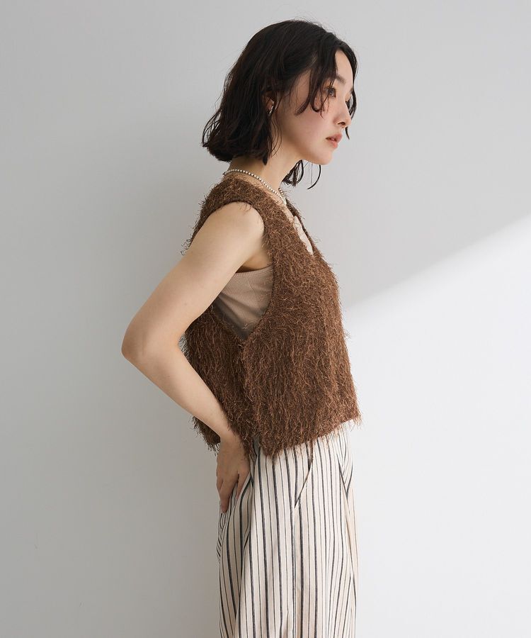 Green Parks「フェザーヤーンショートベスト」|ベスト・ジレ|