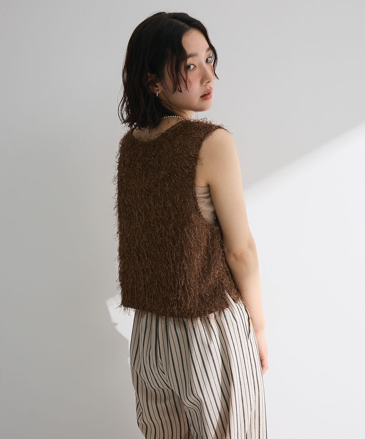 Green Parks「フェザーヤーンショートベスト」|ベスト・ジレ|