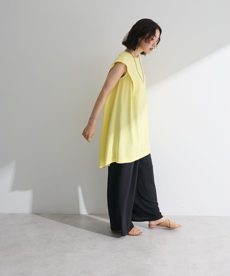 Green Parks「配色ステッチノースリーブチュニック」|チュニック|