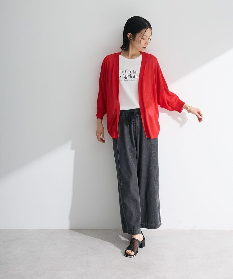 Green Parks「接触冷感七分袖カーディガン」|カーディガン|