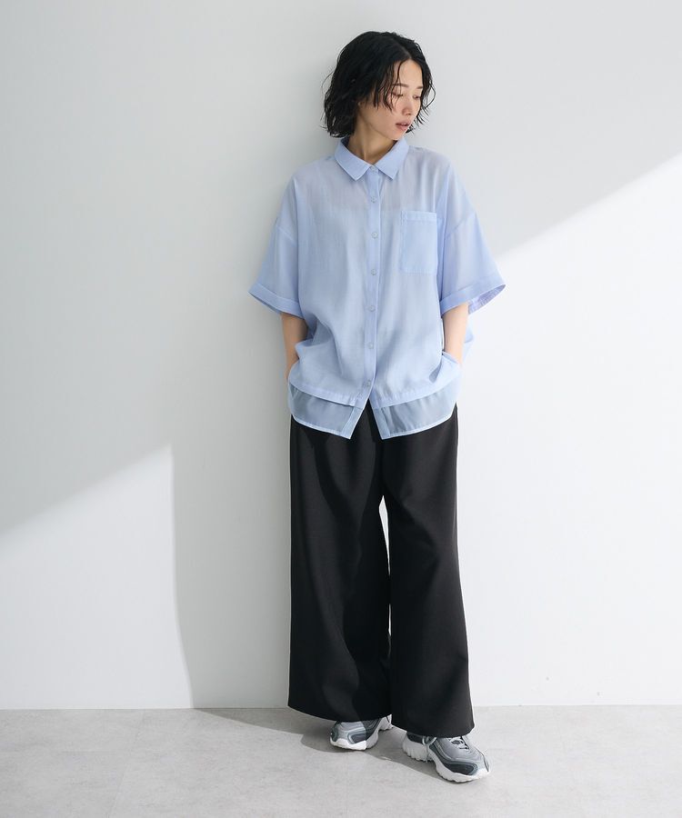 Green Parks「裾レイヤードショートスリーブシャツⅡ」|シャツ・ブラウス|