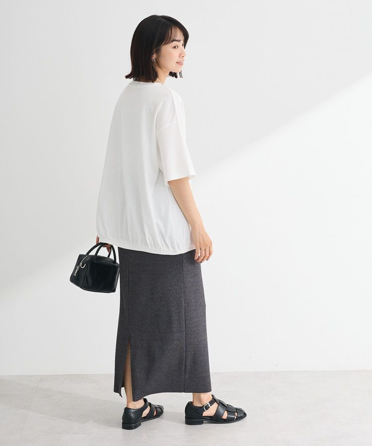 Green Parks「カレッジロゴ刺繍5分袖チュニック」|チュニック|