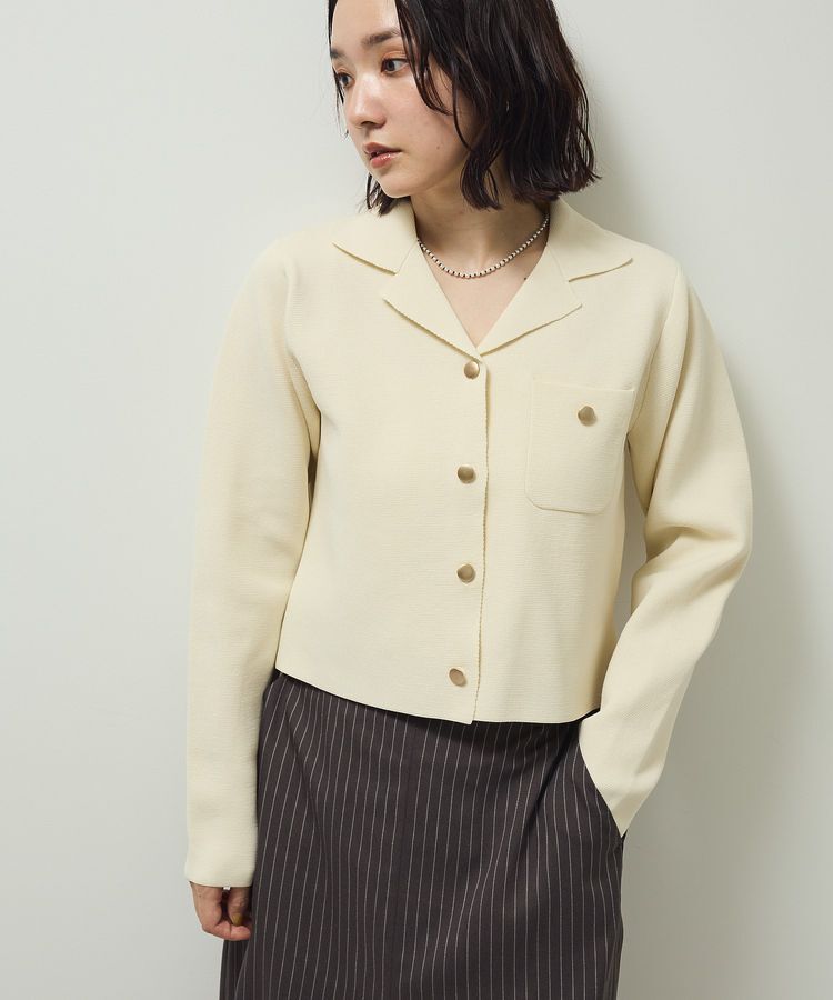 Green Parks「・swing by ニット開襟カーディガン」|カーディガン|