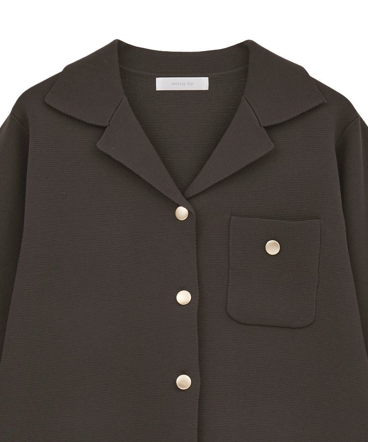 Green Parks「・swing by ニット開襟カーディガン」|カーディガン|