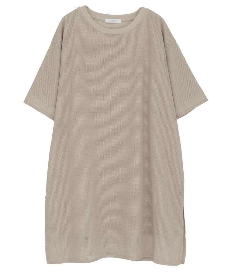 Green Parks「半袖メッシュドッキングチュニック」|チュニック|