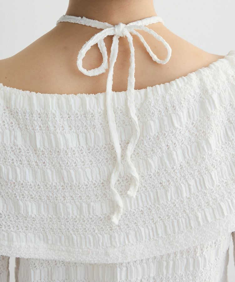 AnriettMusee「シャーリングオフショルプルオーバー」|Tシャツ・カットソー|