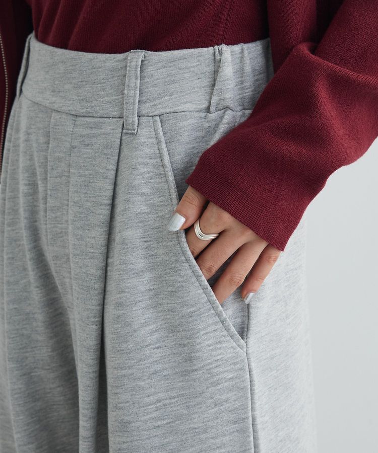 AnriettMusee「フラワーくり抜き刺繍スウェットワイドパンツ」|その他|