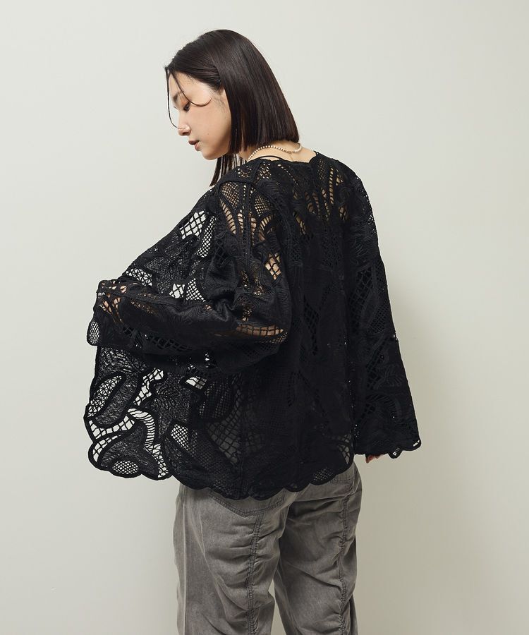 Green Parks「・ELENCARE DUE レーシーカーディガン」|カーディガン|