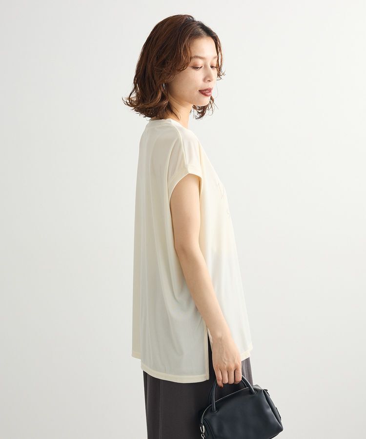 Green Parks「ベロアロゴフレンチスリーブチュニック」|チュニック|