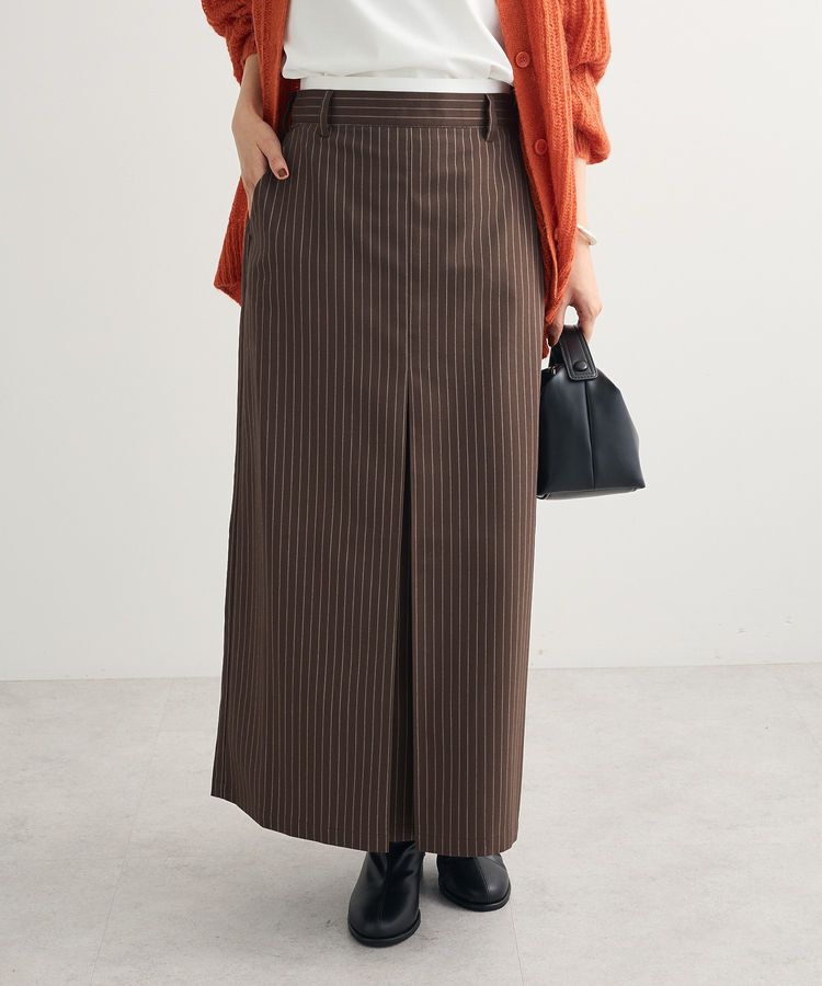 Green Parks「ウエストレイヤーボックスプリーツスカート」|タイト|