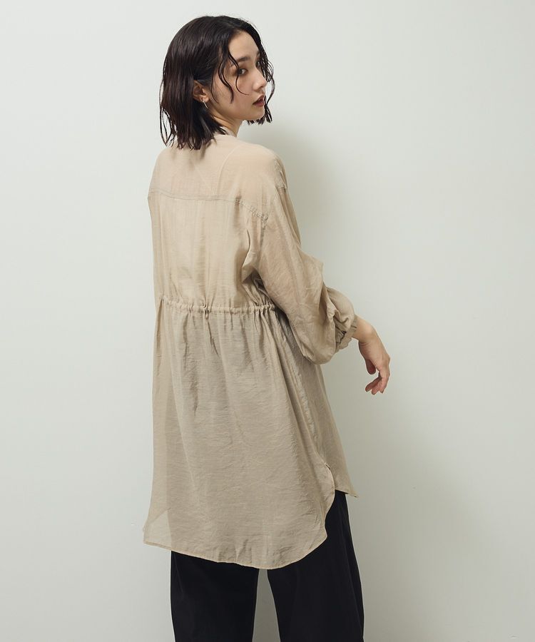 Green Parks「バンドカラー比翼タック袖チュニック」|チュニック|