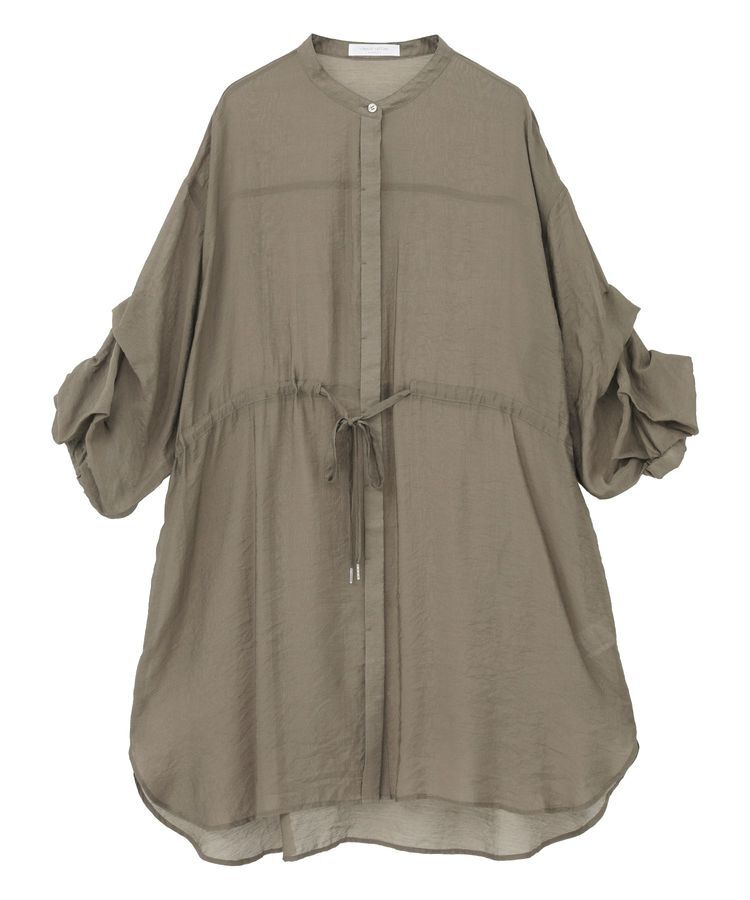 Green Parks「バンドカラー比翼タック袖チュニック」|チュニック|