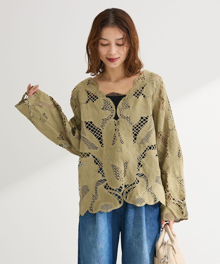 Green Parks「レースカーディガン」|カーディガン|