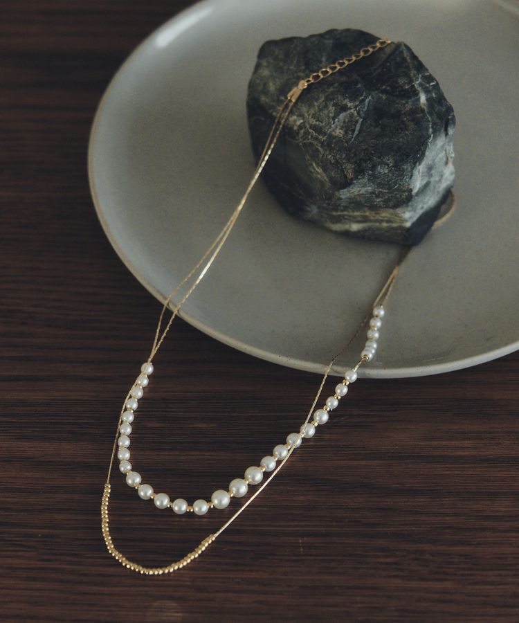 YECCA VECCA「パール2連ネックレス」|ネックレス|