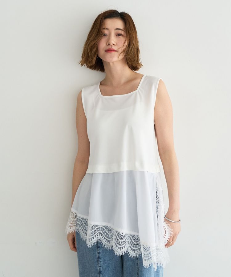 YECCA VECCA「2wayアシメデザインノースリーブブラウス」|シャツ・ブラウス|