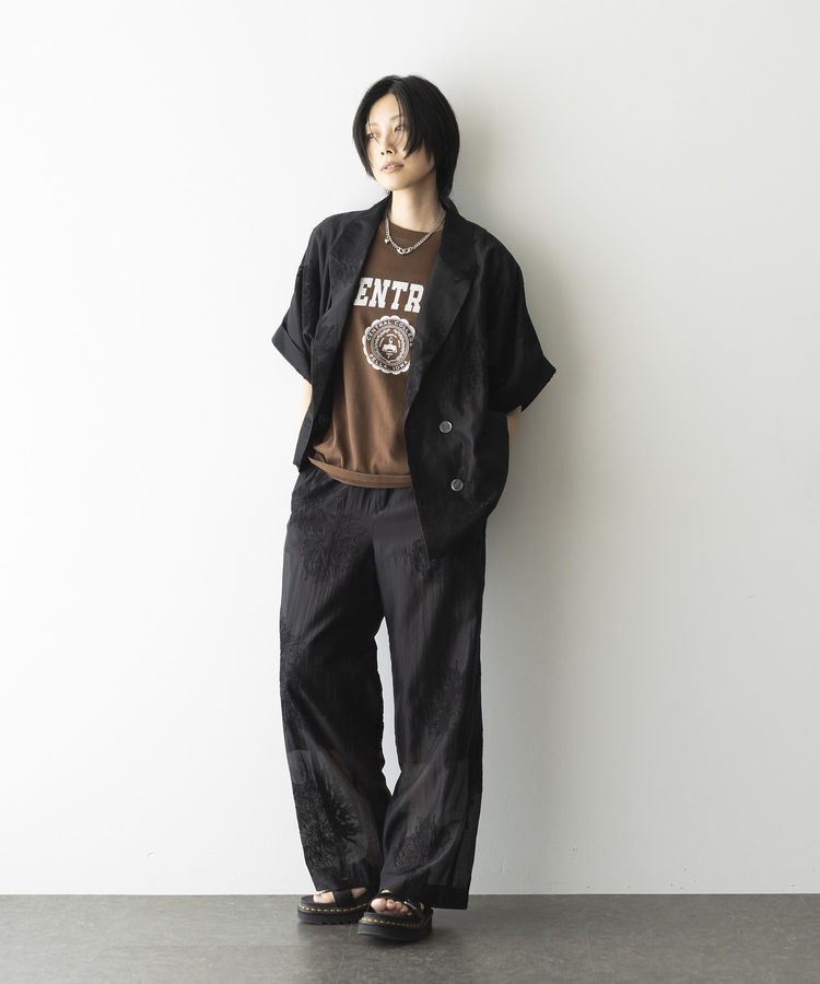 GARAGE OF GOOD CLOTHING「シアー刺繍ドロストストレートパンツ」|その他|