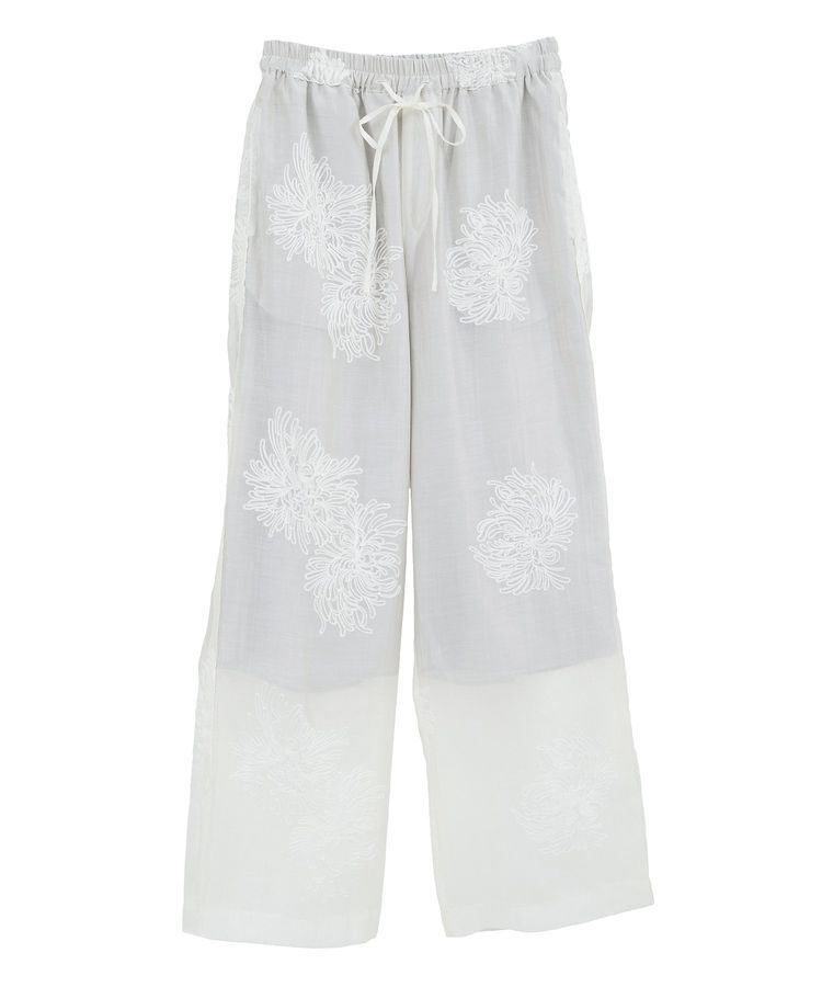 GARAGE OF GOOD CLOTHING「シアー刺繍ドロストストレートパンツ」|その他|