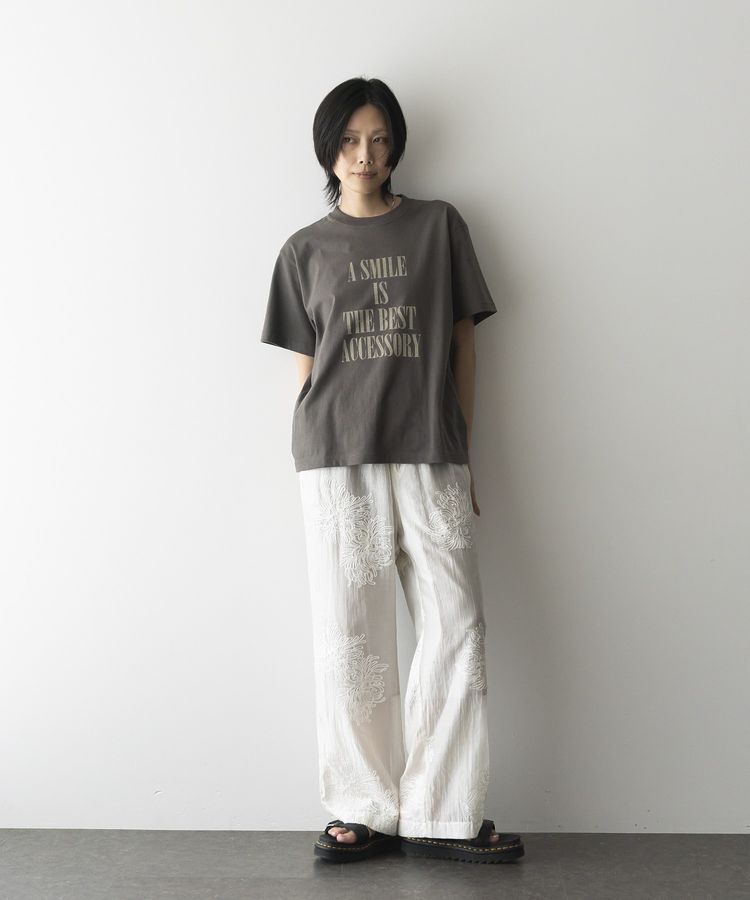 GARAGE OF GOOD CLOTHING「シアー刺繍ドロストストレートパンツ」|その他|