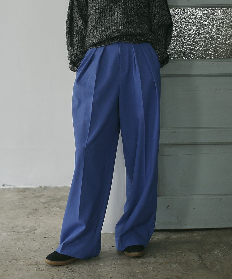 GARAGE OF GOOD CLOTHING「【日本製】ムジ４タックワイドパンツ」|その他|Blue