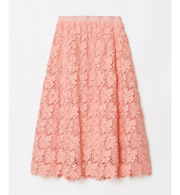 LOULOU WILLOUGHBY「【LOULOU WILLOUGHBY】ケミカルフラワーレーススカート」|フレア|