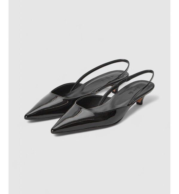 allureville「◇ ポインテッドスリングバックストラップパンプス」|パンプス|ブラック