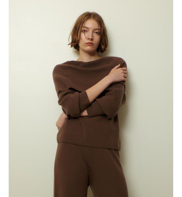 allureville「ビッグカラー2WAYネックプルオーバー」|ニット・セーター|