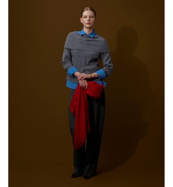 allureville「ビッグカラー2WAYネックプルオーバー」|ニット・セーター|