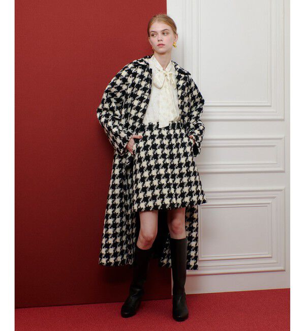 LOULOU WILLOUGHBY「【LOULOU WILLOUGHBY】ロービング千鳥タックミニスカート」|スカート|