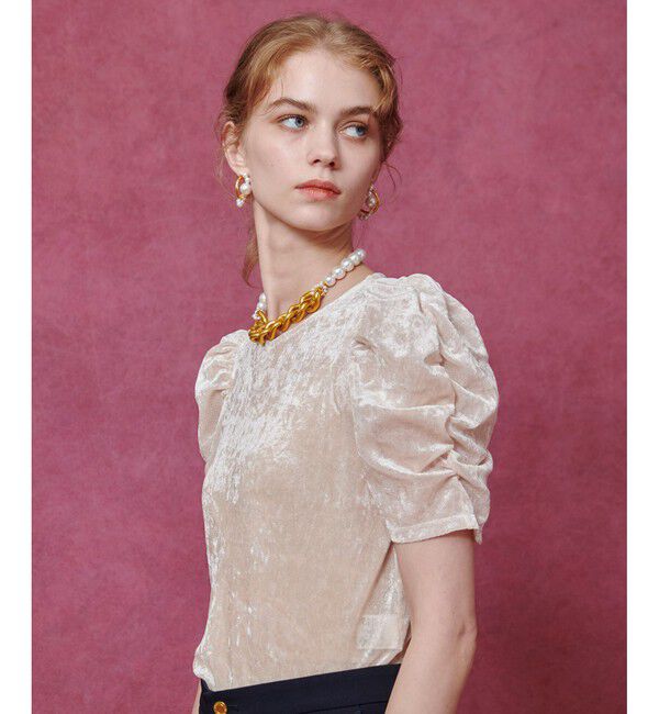 LOULOU WILLOUGHBY「【LOULOU WILLOUGHBY】ベロア半袖プルオーバー」|Tシャツ・カットソー|