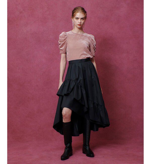 LOULOU WILLOUGHBY「【LOULOU WILLOUGHBY】ベロア半袖プルオーバー」|Tシャツ・カットソー|