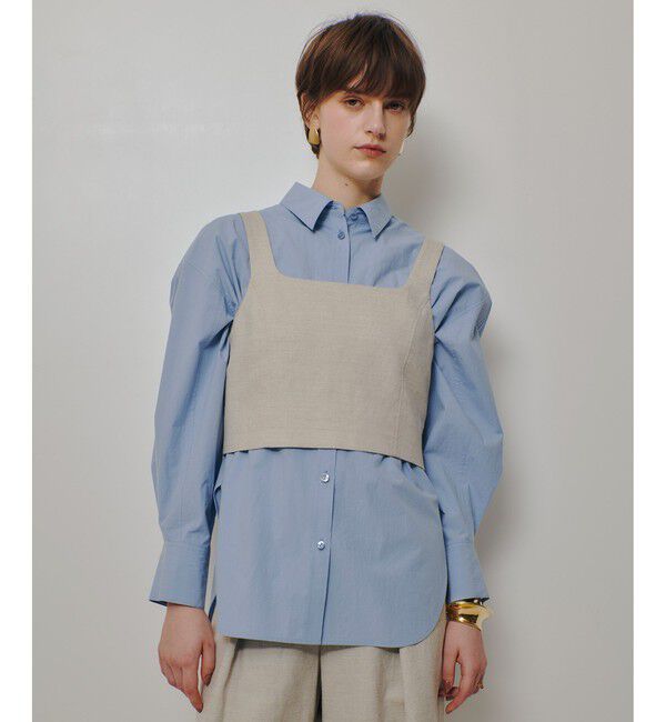 allureville「シャークスキンショートジレ」|ベスト・ジレ|