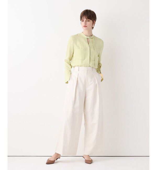 allureville「シャークスキンワイドパンツ」|チノ|