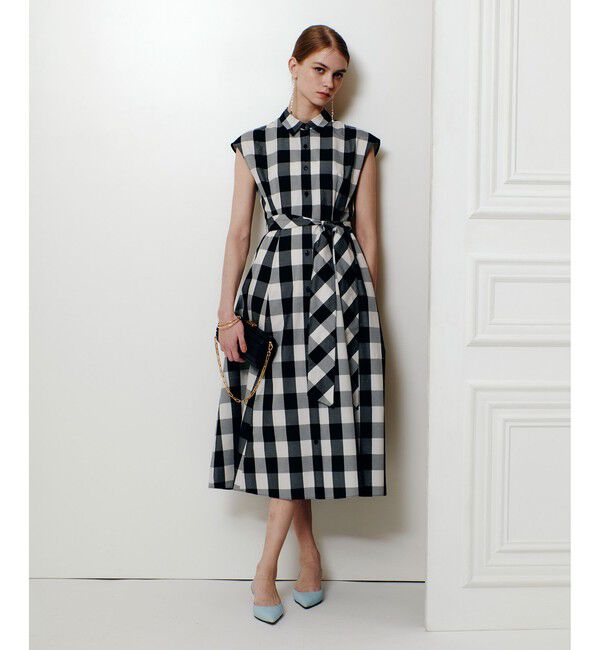 LOULOU WILLOUGHBY「【LOULOU WILLOUGHBY】スラブギンガムシャツワンピース」|ワンピース|