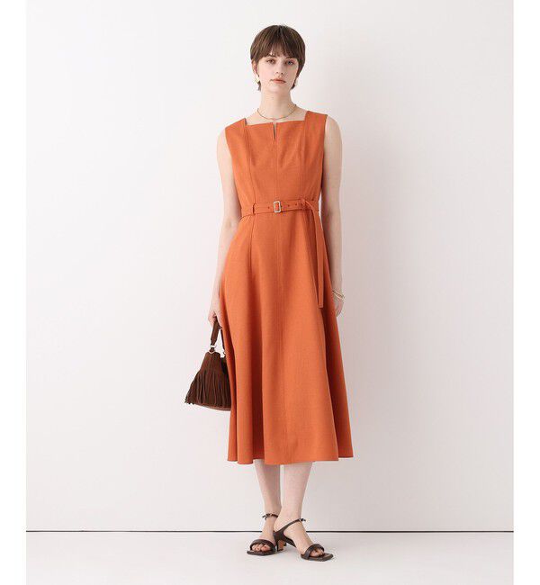 allureville「スクウェアデザインフレアーワンピース」|ワンピース|