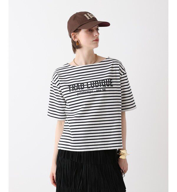 allureville「ボーダーロゴＴ」|Tシャツ・カットソー|