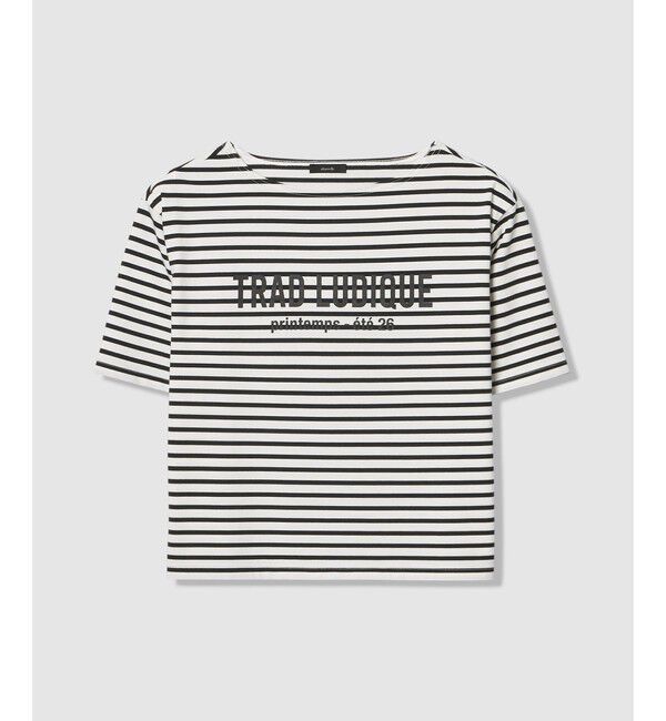 allureville「ボーダーロゴＴ」|Tシャツ・カットソー|